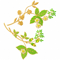 Flowers And Tree Embroidery Design 11